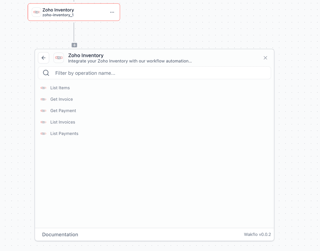 Add Zoho Inventory Node