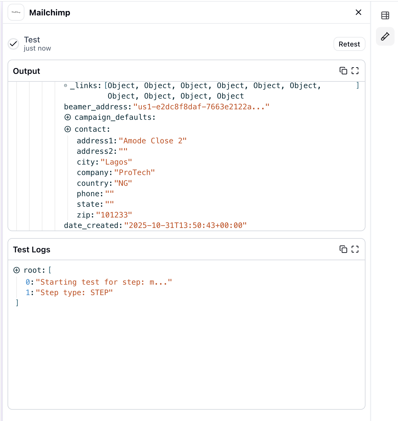 Get all lists result
