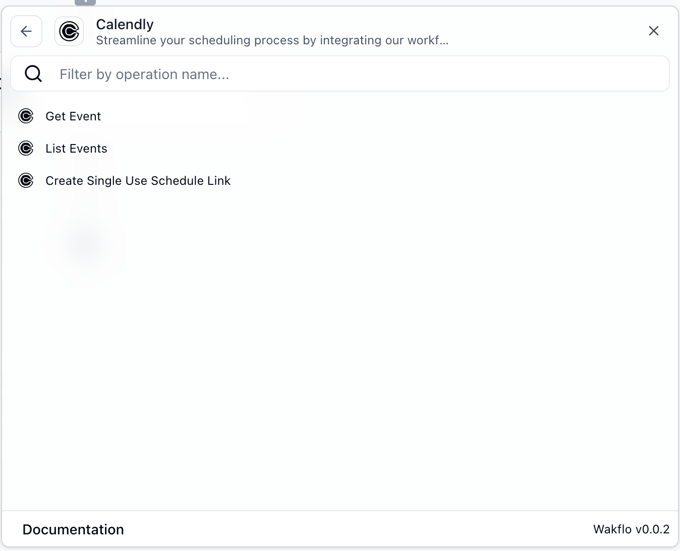 Select List Events action