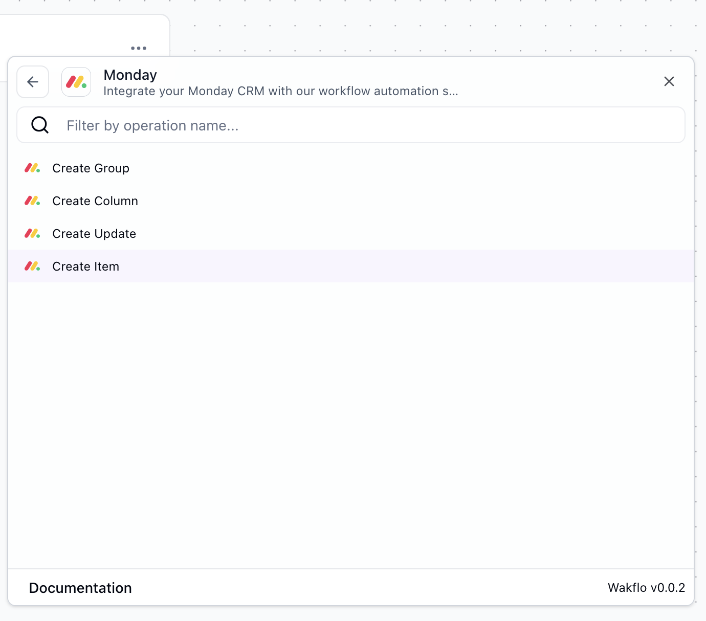Select Create Item action